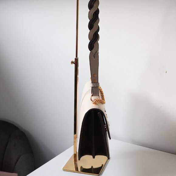 TORY BURCH MILLER BAG IN TAN AND CREAM - Picture 2 of 11